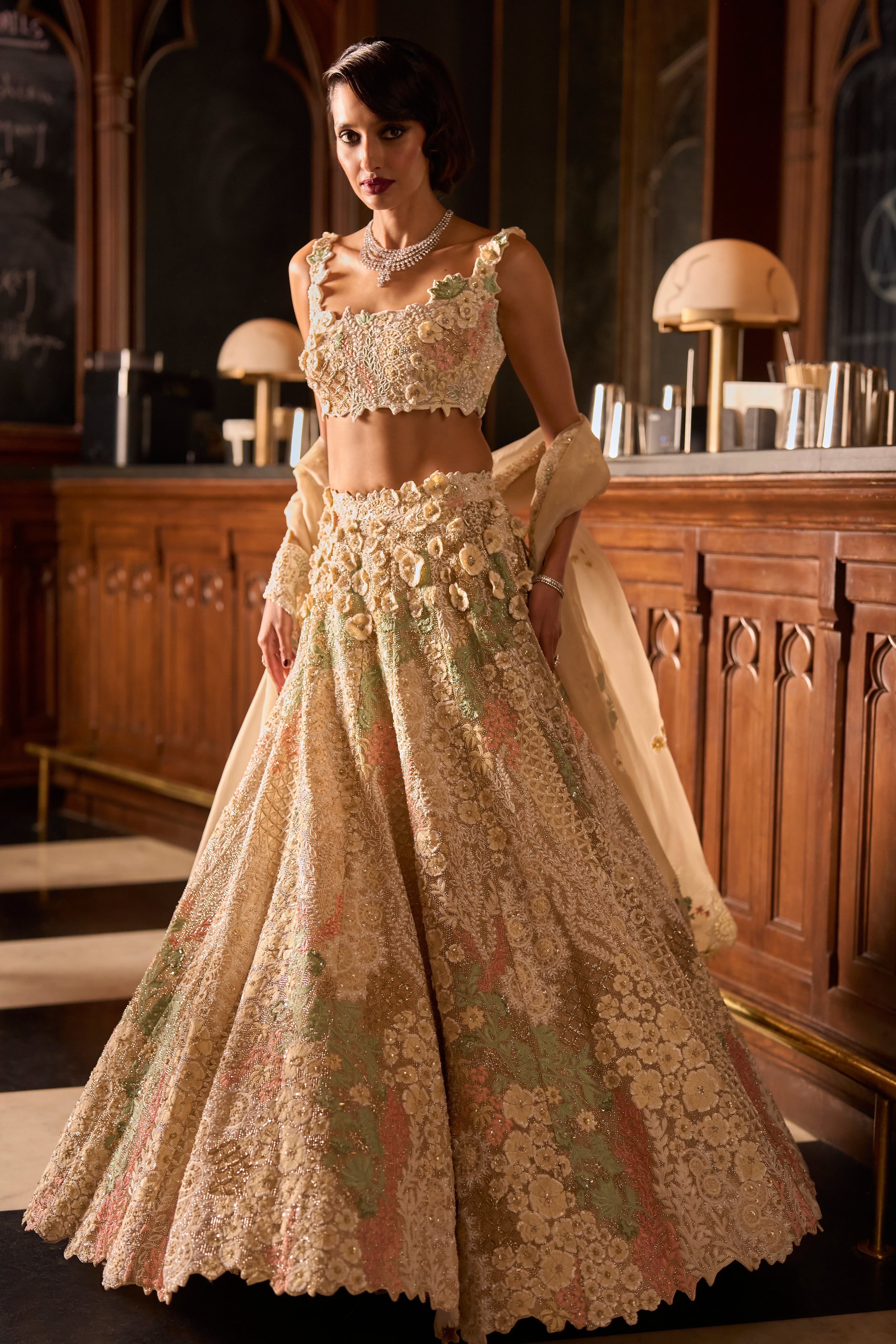 Amber blossom lehenga set