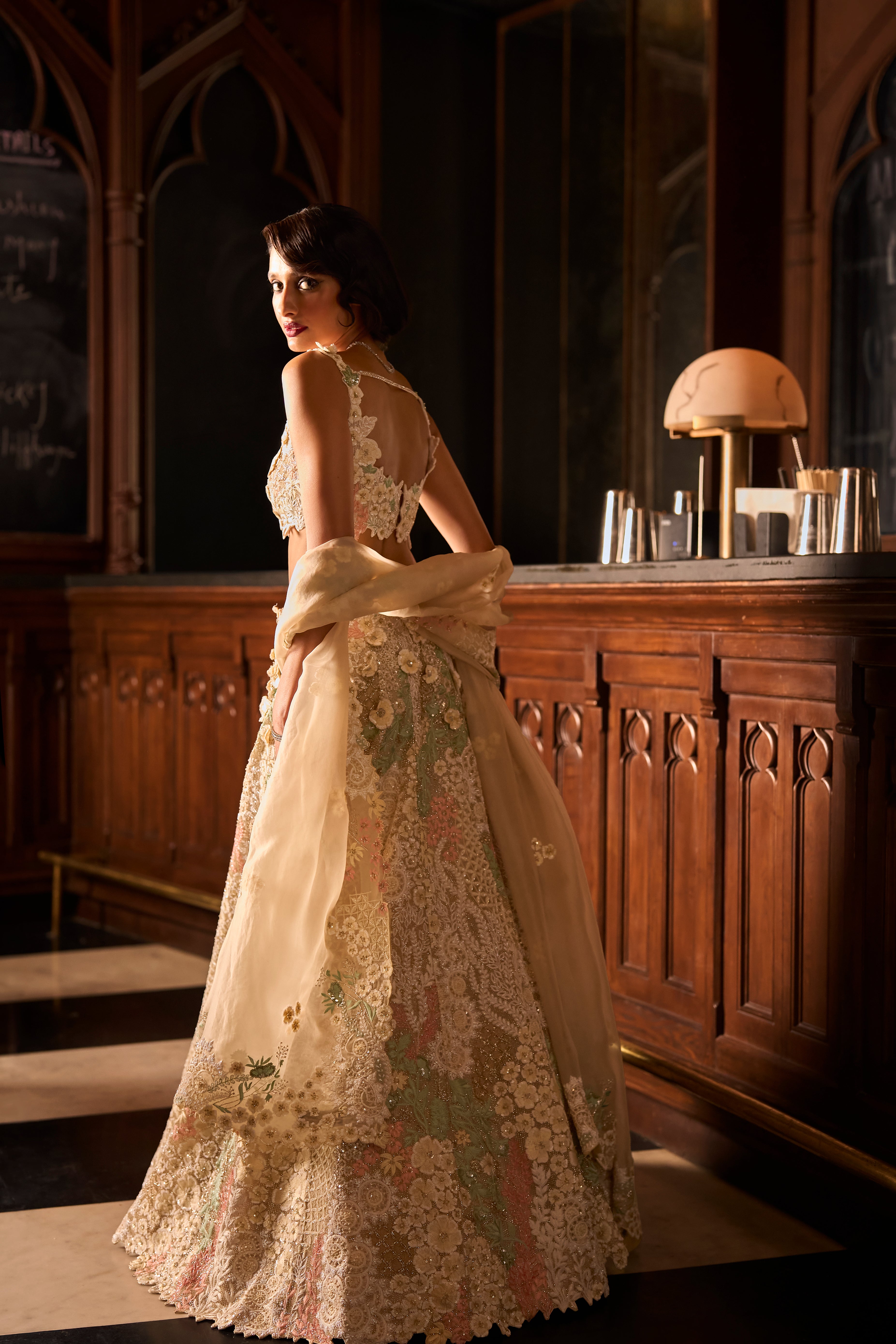 Amber blossom lehenga set
