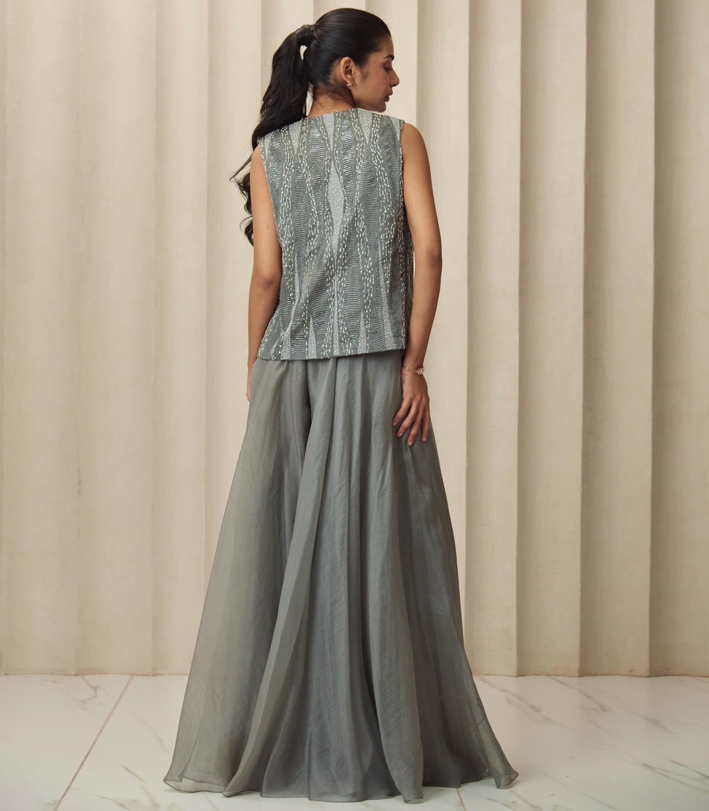 Grey helix short jacket