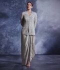 Moonlight embroidered jacket skirt set