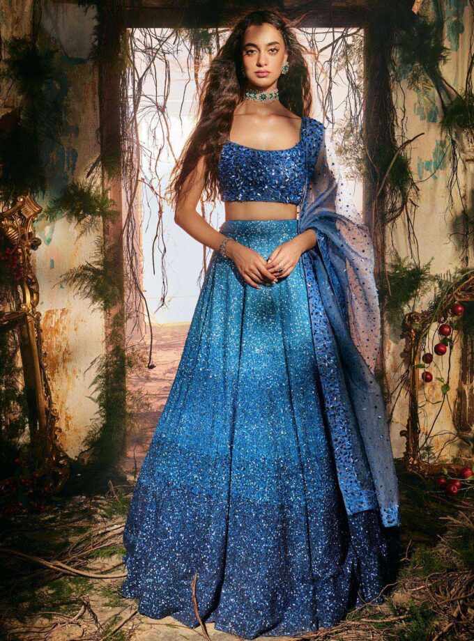 Ocean starlight lehenga set