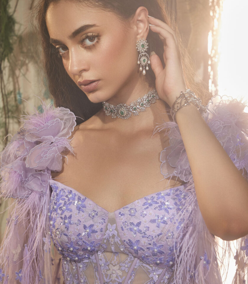 Amethyst bloom lehenga set - Image 3