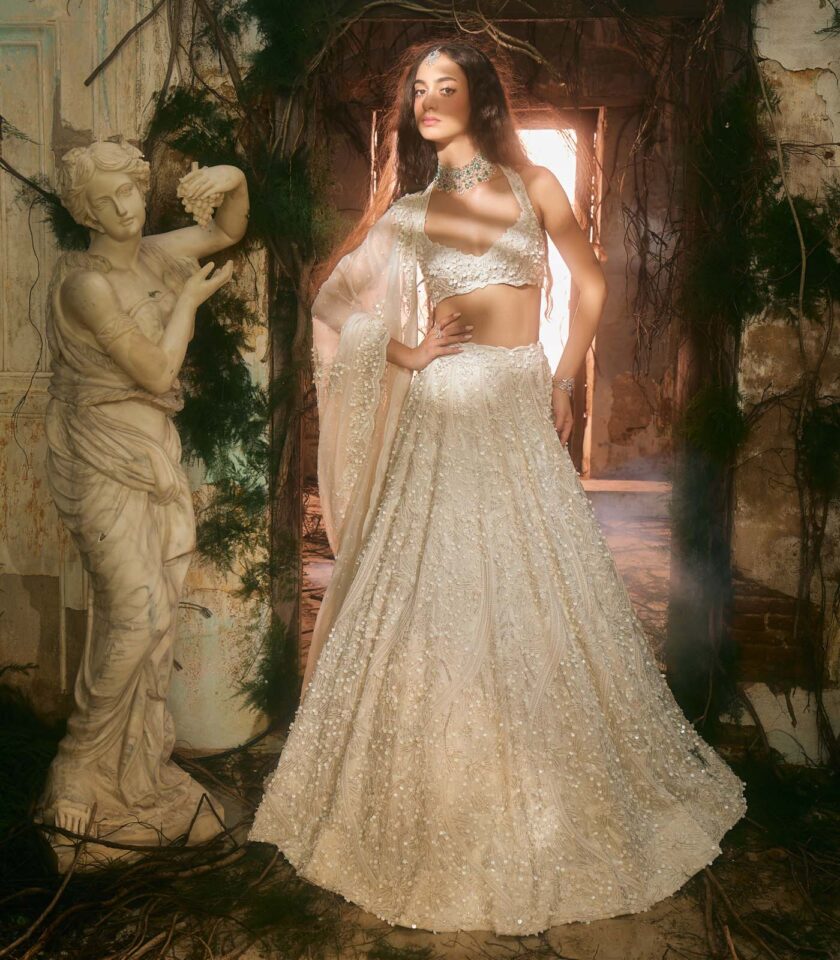 Cascade lehenga set