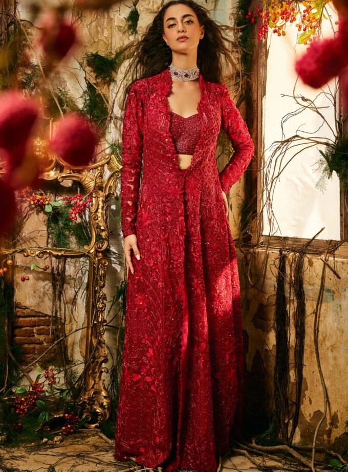Imperial red Jacket set