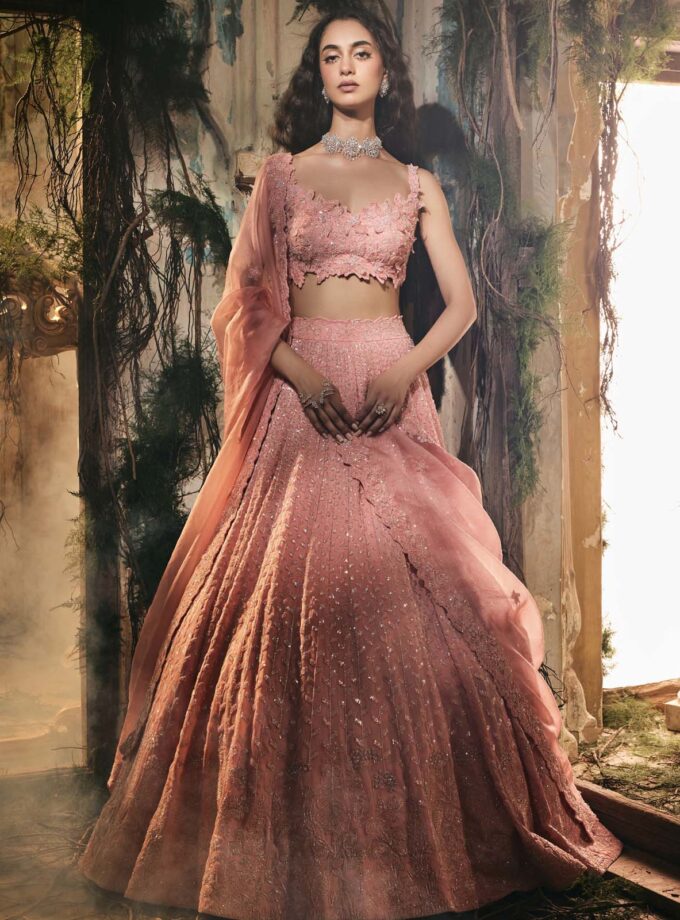 Blush petal lehenga set